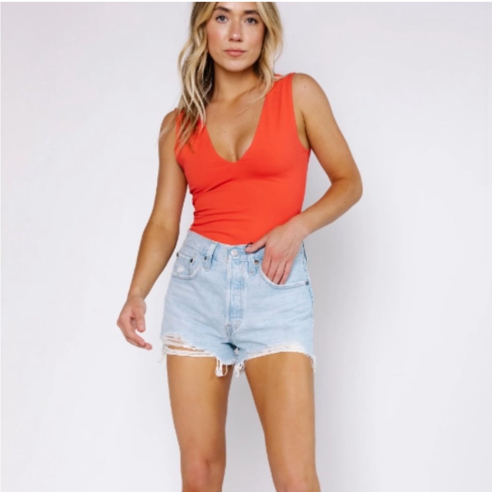 Free People NWT Keep it Sleek Bodysuit / Pink Poinsettia
